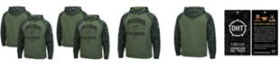 Colosseum Men's Olive, Camo Wisconsin Badgers OHT Military-Inspired Appreciation Raglan Pullover Hoodie